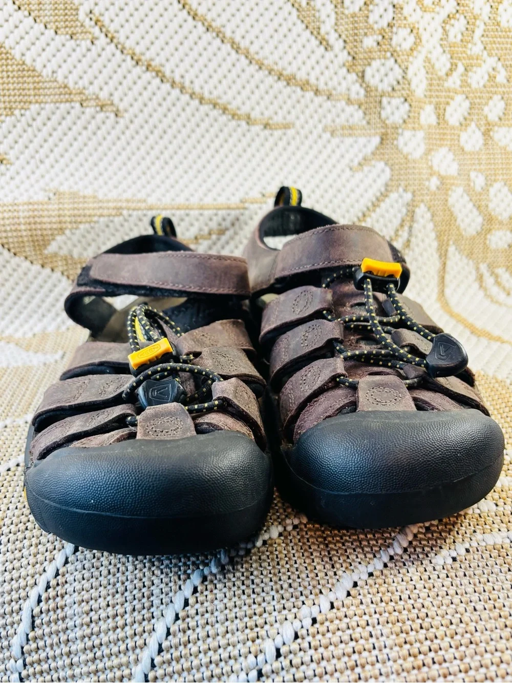 Keen Newport Fisherman Leather Sandals Brown Closed‑Toe Outdoor Shoes Boys Sz 3